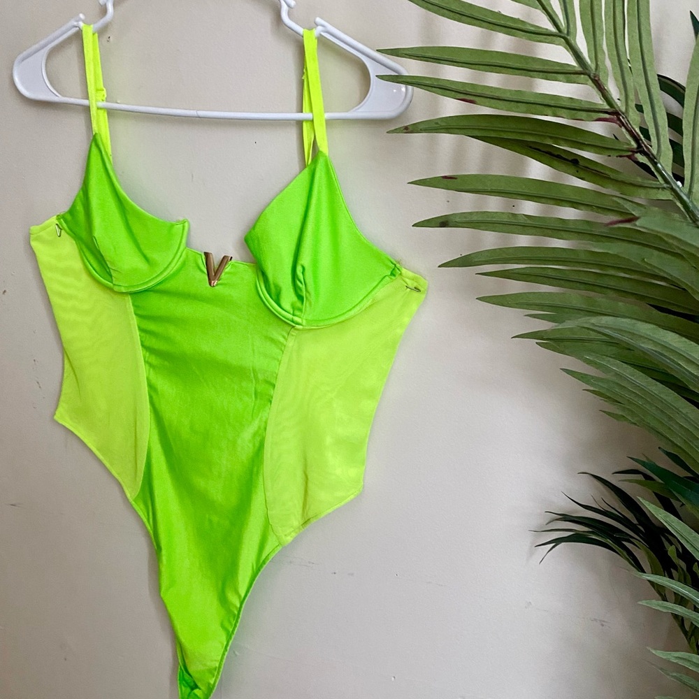 Sexy Lime Green Body Suit